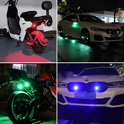 LECART 4Pcs LED Strobe Drone Light 7 Colors USB Charging Aircraft Flying Anti-Collision Night Lights for DJI Air 2S / Mini 2 / Mavic Air 2 / Mavic Mini Drone/Bike/Dirt Bike/Car/Motorcycle