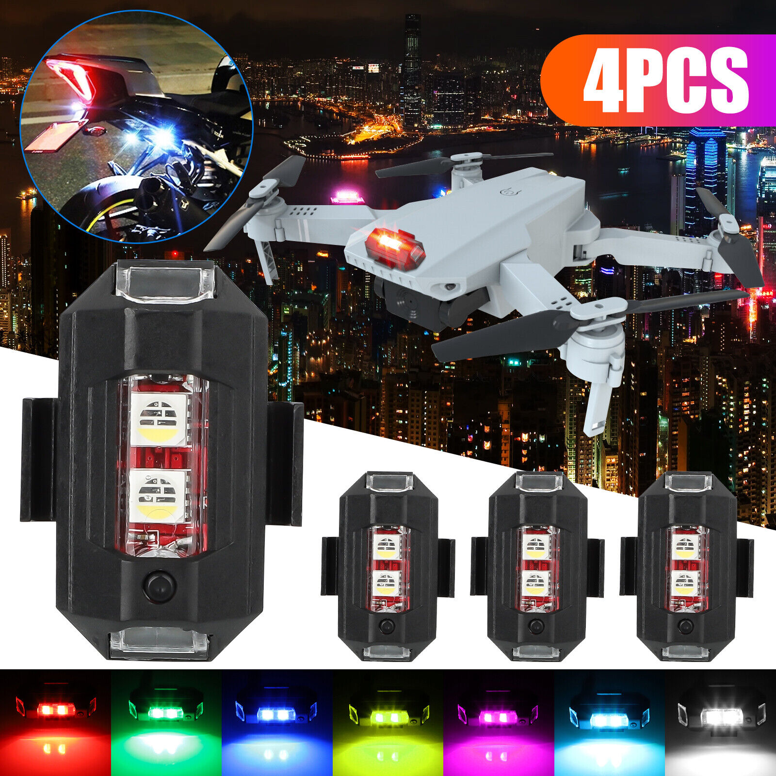 7-Color LED Strobe Light for Drone RC Car