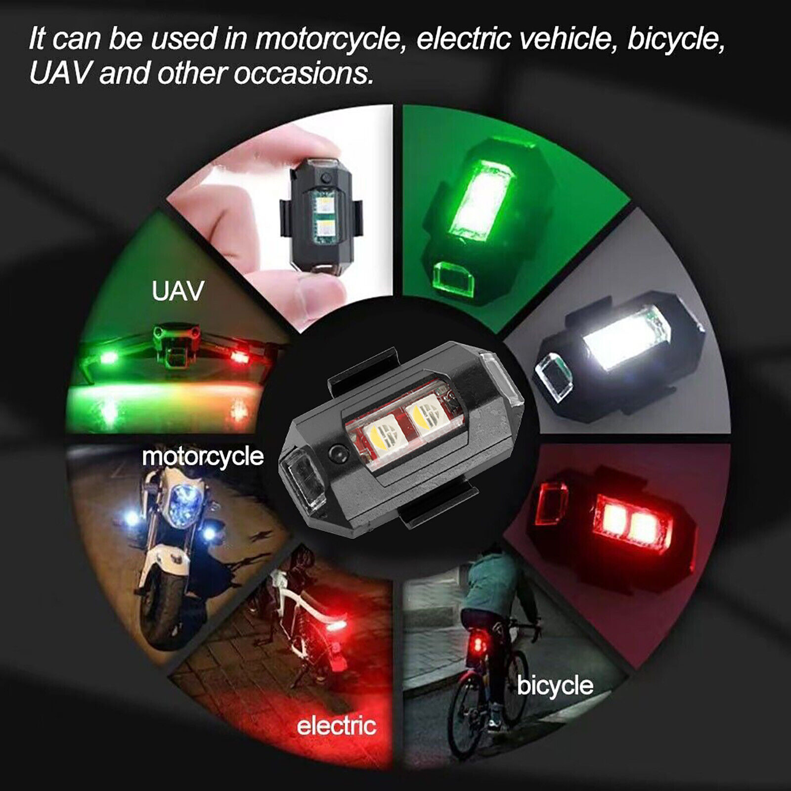 7-color Universal Anti-collision Drone Lights (4-pack)