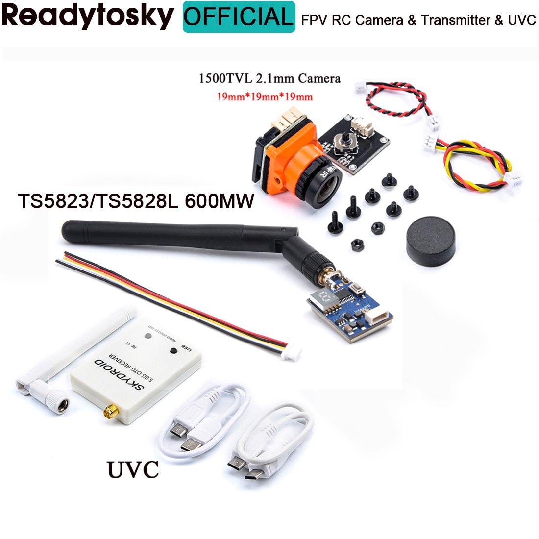 Micro FPV Transmitter & Camera Receiver for Drones