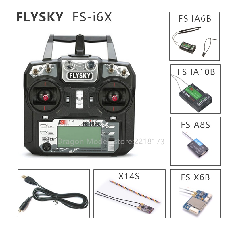 10CH Flysky RC Transmitter with Receiver for Racing Drone