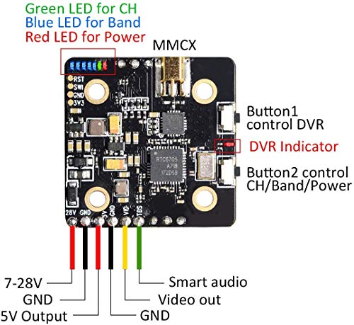 5.8GHz Switchable FPV Transmitter with DVR