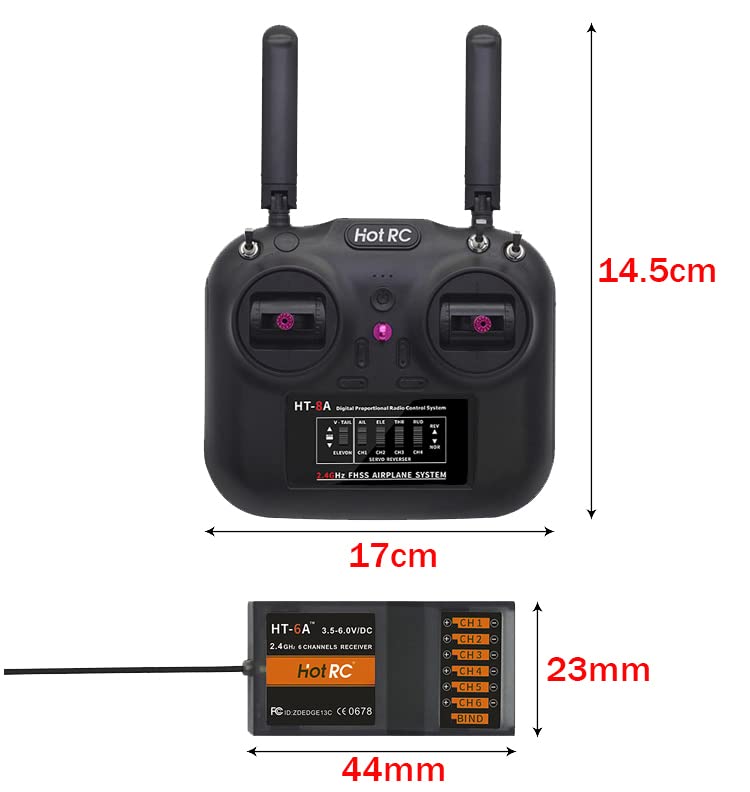 2.4G 6CH RC Transmitter & Receiver for Drones