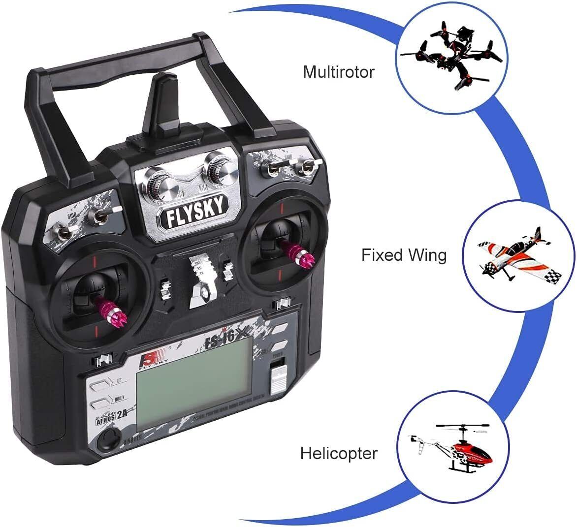 Flysky i6X transmitter for FPV racing drone