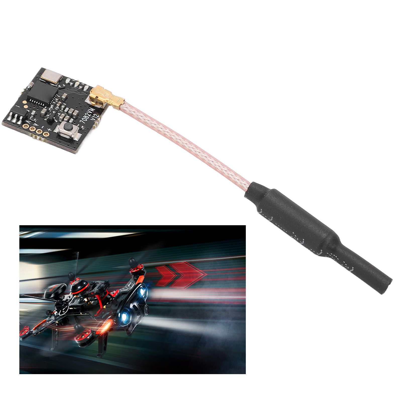 Black FPV Transmitter for Convenient Outdoor/Indoor Use