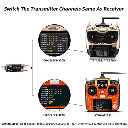 12 Channel Micro RC Receiver for Drones