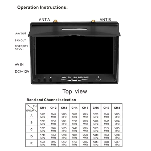 7" LCD FPV Receiver Monitor for Quadcopter