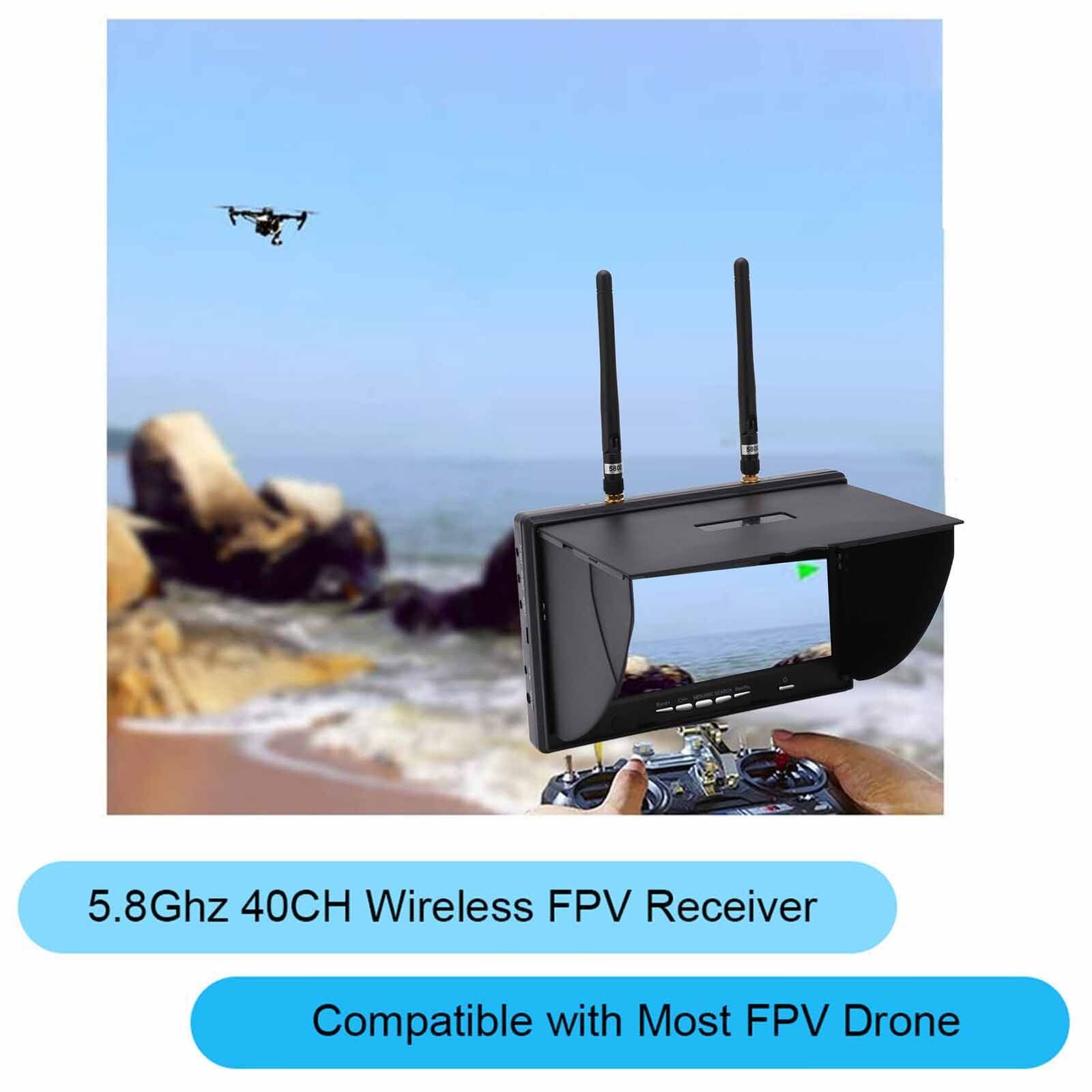 7" FPV Receiver Monitor for Quadcopter Drone