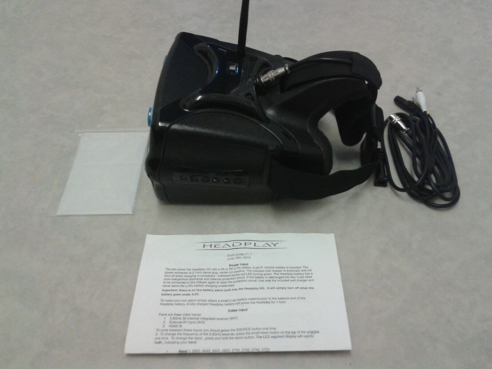 Black Headplay FPV Goggles for RC Racing Drone