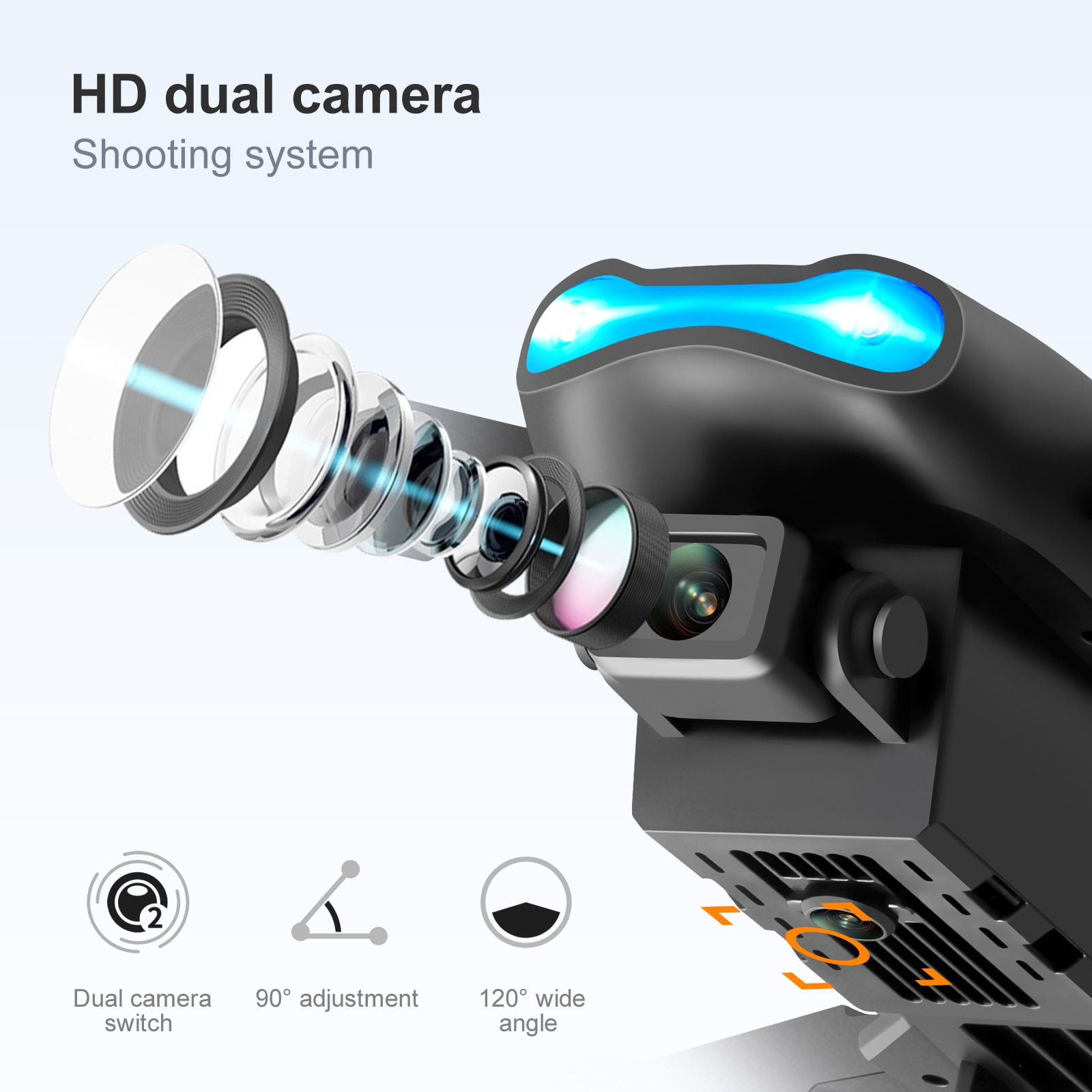 Foldable Mini Drone with Dual 4K Camera