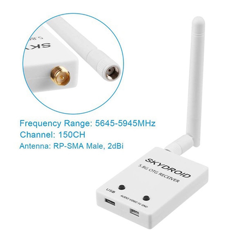 White FPV Receiver for RC Drones