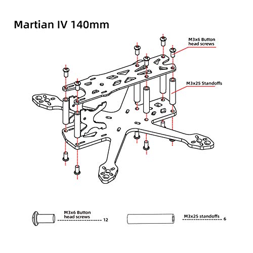TCMMRC Martian IV Carbon Fiber Racing Drone Frame
