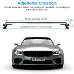 Roof Rack Cross Bars Universal, 48" Aluminum Roof Rack Crossbars Luggage Rack Cargo Rack, Fit For Most Vehicle Wagon Car-Without Roof Side Rail-1 Pair, Bike Kayak Canoe Snowboard,168lbs /76kg Capacity