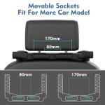 JZCreater Car Headrest Pillow, 180° Adjustable Car Headrest, Head, Neck Support Pillow, U- Shaped Design, Travel Sleeping Car Headrest, Suitable for Kids and Adults (Black)