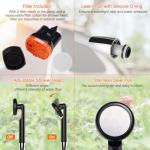 acetek Portable Shower Camping Shower, Outdoor Camp Shower Pump with 5 Gallons Collapsible Bucket, Rechargeable Shower Battery Powered Handheld Shower Head kit for Camping, Beach Washing, Pet Cleaning