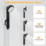 acetek Portable Shower Camping Shower, Outdoor Camp Shower Pump with 5 Gallons Collapsible Bucket, Rechargeable Shower Battery Powered Handheld Shower Head kit for Camping, Beach Washing, Pet Cleaning