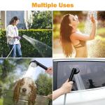 acetek Portable Shower Camping Shower, Outdoor Camp Shower Pump with 5 Gallons Collapsible Bucket, Rechargeable Shower Battery Powered Handheld Shower Head kit for Camping, Beach Washing, Pet Cleaning