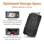 Amazon Basics Ripstop Wheeled Duffel, 35 "