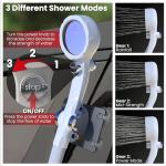 Elil Portable Camping Shower Pump with 5 Gallon Collapsible Bucket - Rechargeable Battery Camp Shower Electric Shower, Portable Shower for Camping