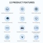 Windshield Sun Shade, car Front Windshield Sunshade, Car Visor Extender Sun Blocker for Car Blackout. Anti-Glare Sun Visors for Cars When Parked. The Perfect Car Sun Shade.