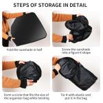 Windshield Sun Shade, car Front Windshield Sunshade, Car Visor Extender Sun Blocker for Car Blackout. Anti-Glare Sun Visors for Cars When Parked. The Perfect Car Sun Shade.