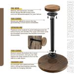 Rustic Burnt Wood Motorcycle Helmet Stand