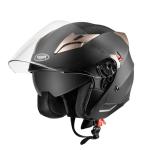 YEMA Motorcycle Open Face Helmet - DOT Approved