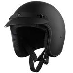 Cartman Open Face Motorcycle Helmet - Matte Black
