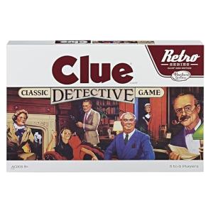 Hasbro Gaming Retro Series Clue 1986 Edition Board Game, Classic Mystery Games for Kids, Family Board Games for 3-6 Players, Family Games, Ages 8+
