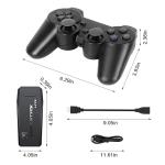 Qonmpcvu Wireless Retro Game Console,Retro Gaming Console,Retro Game Stick,Retro Video Game Console Within 20000+ byte arcade Games, 4K HDMI Output, and 2.4GHz Video Game Controller for TV Plug(64G)