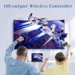 Qonmpcvu Wireless Retro Game Console,Retro Gaming Console,Retro Game Stick,Retro Video Game Console Within 20000+ byte arcade Games, 4K HDMI Output, and 2.4GHz Video Game Controller for TV Plug(64G)