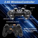 Qonmpcvu Wireless Retro Game Console,Retro Gaming Console,Retro Game Stick,Retro Video Game Console Within 20000+ byte arcade Games, 4K HDMI Output, and 2.4GHz Video Game Controller for TV Plug(64G)