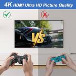 Qonmpcvu Wireless Retro Game Console,Retro Gaming Console,Retro Game Stick,Retro Video Game Console Within 20000+ byte arcade Games, 4K HDMI Output, and 2.4GHz Video Game Controller for TV Plug(64G)