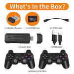 Wireless Retro Game Console, 128G Game Console Built in 50,000 Games, 40+ Emulators, Dual Wireless Controllers, Plug & Play Video Game Consoles, 4K HDMI Nostalgia Stick Game for TV