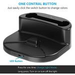 KAFRI Charging Dock for Meta Oculus Quest 3/Quest 2, VR Headset Charging Stand and Controller Holder with RGB Lights, Charger Station Accessories, Black(Not for Charging Controllers)