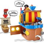 iPlay, iLearn Large Pirate Ship Toys, Kids Pretend Adventure Playset W/ Figures, Boat, Island &Treasure, Toddler Imaginative Play W/ Light Sound, Birthday Gifts for Age 2 3 4 5 6 Year Old Boys Girls