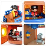 iPlay, iLearn Large Pirate Ship Toys, Kids Pretend Adventure Playset W/ Figures, Boat, Island &Treasure, Toddler Imaginative Play W/ Light Sound, Birthday Gifts for Age 2 3 4 5 6 Year Old Boys Girls