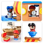 iPlay, iLearn Large Pirate Ship Toys, Kids Pretend Adventure Playset W/ Figures, Boat, Island &Treasure, Toddler Imaginative Play W/ Light Sound, Birthday Gifts for Age 2 3 4 5 6 Year Old Boys Girls