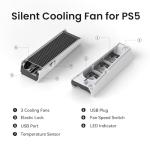 Cooling Accessories for PS5, KIWIHOME Horizontal Cooling Fan for PS5, Upgraded Quiet Cooler Fan with LED Light and USB3.0 Hubs for PS5 Disc and Digital Edition, Not for PS5 Slim (White)