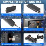 ANGFA Wireless Retro Game Console Stick, Nostalgia Gaming Stick, Plug & Play TV Video Gaming Stick with 20000+ Games Built-in, 15 Retro Emulators, 4K HDMI Output, 2 2.4G Wireless Controllers (64GB)