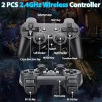 ANGFA Wireless Retro Game Console Stick, Nostalgia Gaming Stick, Plug & Play TV Video Gaming Stick with 20000+ Games Built-in, 15 Retro Emulators, 4K HDMI Output, 2 2.4G Wireless Controllers (64GB)