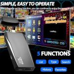 ANGFA Wireless Retro Game Console Stick, Nostalgia Gaming Stick, Plug & Play TV Video Gaming Stick with 20000+ Games Built-in, 15 Retro Emulators, 4K HDMI Output, 2 2.4G Wireless Controllers (64GB)