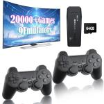 Retro Game Console - Retro Game Stick,Plug and Play Video Game Console Built in 20500+Games,4K HDMI Output,15 Classic Emulators,Dual 2.4G Wireless Controllers (64G)