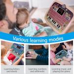 Kids Tablet Toddler Learning Pad with LED Screen Teach Alphabet Numbers Word Music Math Early Development Interactive Electronic Toy for Boys & Girls 3 Years+