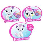Canal Toys Personalize Airbrush Plush Large Kitty! Decorate, wash, Repeat! Customize Your own Spray Art Plush with Markers, Battery Powered Airbrush and 100+ Stencils. Ages 6+