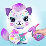 Canal Toys Personalize Airbrush Plush Large Kitty! Decorate, wash, Repeat! Customize Your own Spray Art Plush with Markers, Battery Powered Airbrush and 100+ Stencils. Ages 6+