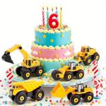 TEUVO Construction Take Apart Toys with Electric Drill, Building Excavator Toy STEM Trucks Vehicle Construction Vehicles for Kids, Educational Learning Gifts for Ages 3+ Boys & Girls