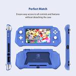 Switch Lite Case Protective Case for Nintendo Switch Lite, Case Compatible with Nintendo Switch Lite Hand Grip Case with Detachable TPU+Built-in PC Screen Protector & 2 x Thumb Grip Caps (Navy Blue)