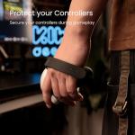 KIWI design Upgraded Controller Grips Cover Compatible with Quest 2 Accessories, with Battery Opening Protector with Knuckle Straps (Black)