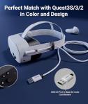 Syntech Link Cable 16 FT Compatible with Meta/Oculus Quest 3, Quest2/Pro/Pico4 Accessories and PC/SteamVR, High Speed PC Data Transfer, USB 3.0 to USB C Cable for VR Headset